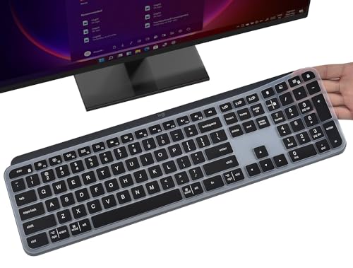 Keyboard Cover Skin for Logitech MX Keys S & MX Keys Advanced Illuminated Wireless Keyboard, Logitech Craft Advanced Wireless Keyboard Protector, (Not Fit MX Keys S for Mac), Black - color: Black, size: Logitech MX Keys S/ MX Keys/ Craft