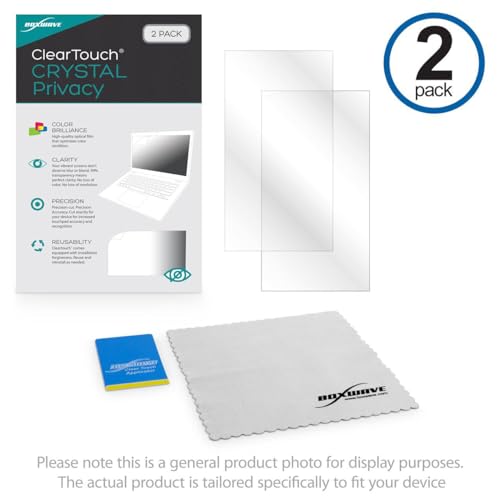 BoxWave Screen Protector Compatible with ACEMAGIC AX15 Windows 11 Laptop (15.6 in) - ClearTouch Crystal Privacy (2-Pack), Privacy Screen Protector Flexible Film Clear