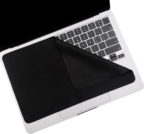 Microfiber Liner Cleaning Cloth 15" 16" MacBook Air/MacBook Pro Screen Keyboard Imprint Protection, Keyboard Protector Compatible with MacBook Air 15.3" /MacBook Pro 15"/MacBook Pro 16"-Black - color: Black（1 Pack）, size: 13.19" x 8.66"
