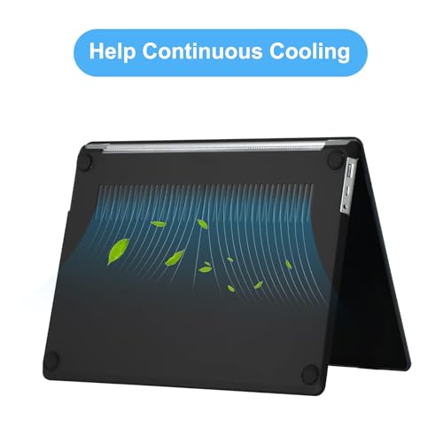 MOSISO Case Compatible with Surface Laptop Go 5/4/3 13.5 inch, Black | Protective Crack & Scratch Resistant Plastic Hard Shell Case Cover