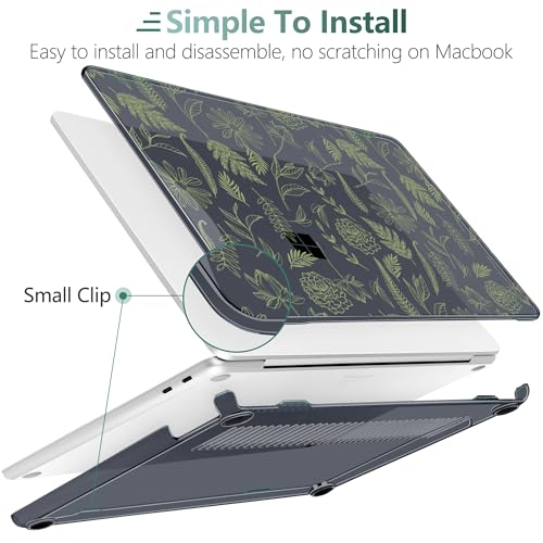 Batianda Case for Microsoft Surface Laptop 13 inch 2025 2026,Sage Botanical | Fits Model 2095, Artistic Patterns Ultra-Slim Lightweight Scratch-Resistant Hard Shell with Professional Protection - color: Plant branches