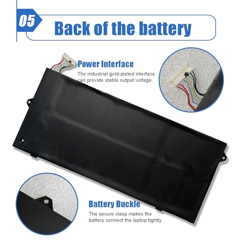 AP13J3K AP13J4K 45Wh Laptop Battery Compatible with Acer Chromebook 11.6" 11 C720 C720P C740 Series Notebook KT.00304.001 KT.00303.001 CB3-431-C5EX 11.4V 3920mAh (2.5cm Short Cable)