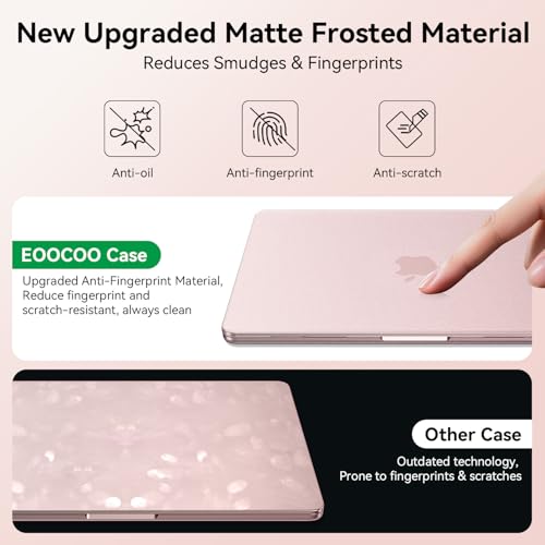 EooCoo for MacBook Neo Case 13 inch 2026, Scratch Resistant, Original Blush | 4 in 1 Kit, Durable, Easy Snap-On, Stays New, Model A3404 (A18 Pro Chip) - color: Original Blush