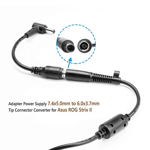 KFD 7.4mm x 5.0mm Female to 6.0mm x 3.7mm Male Adapter Plug Converter for Asus ROG Zephyrus Strix TUF G14 G15 M16 G16 Dell Alienware HP Gaming Laptop