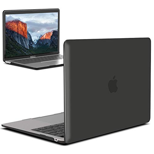 IBENZER Compatible with 2022 2021 2020 MacBook Air 13 inch case M1 A2337 A2179 A1932, Plastic Hard Shell Case for Mac Air 13 Retina Display with Touch ID, Black, MMA-T13BK A - color: Black
