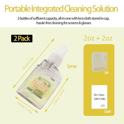 2 Pcs Car Screen Cleaner Accessories, Hatstart Electronic Touch Screens Cleaning Kit for LCD Display TV Laptop Computer Tablet PC Flat Screens, Works with iPhone iPad MacBook Pro, Yellow - color: Yellow