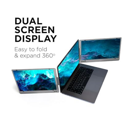 MD1 Triple Portable Monitor for Laptop Screen Extender Dual Monitor Extender Plug and Play 14 Inch FHD 1080P IPS Display (macOS/Windows/Linux)