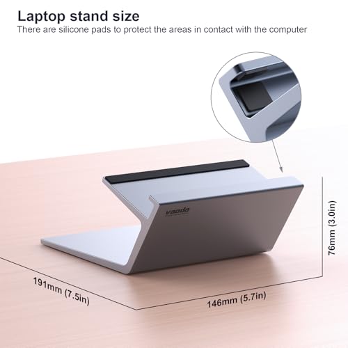Laptop Stand, Aluminum Notebook Holder Riser Heat-Vent for MacBook Air/Pro, Dell, HP, Lenovo, Microsoft Surface, Samsung 11-16 inches Notebook