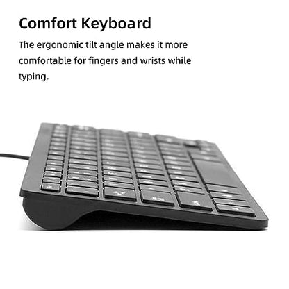 CUQI Mini Keyboard, Small Wired 78 Silent Scissor Keys, USB Interface Compact Keyboard for Android, iOS, Windows PC, Laptop, Raspberry Pi, Windows 10/8/7
