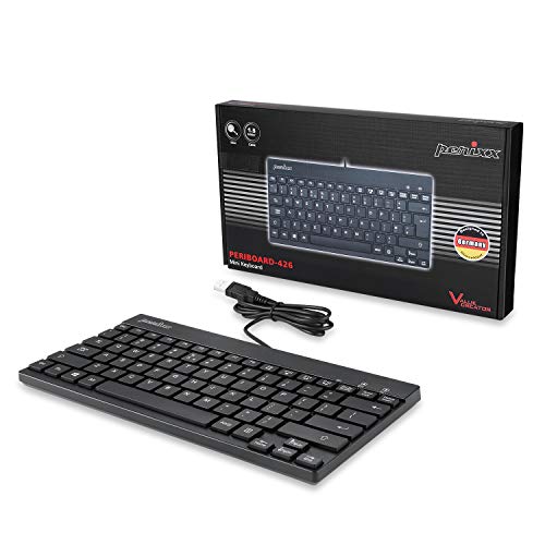 Perixx PERIBOARD-426 Wired Mini Low Profile Keyboard (Wired USB), US English Layout (11665) - style: wired - USB