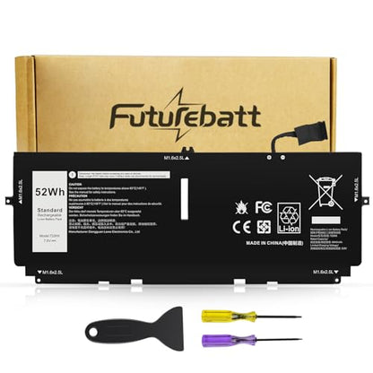 Futurebatt 722KK Laptop Battery Replacement for Dell XPS 13 9310 (2020), XPS 13 9300 (2020), XPS 13 9380 (2020) P117G001 P117G P117G002 Series WN0N0 0WN0N0 02XXFW 2XXFW FP86V - size: 722KK 13.39*5.71*0.73in