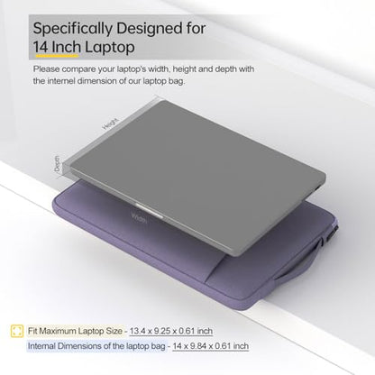 14 Inch Laptop Sleeve Case for HP Chromebook/Stream/Pavilion Plus 14, Lenovo IdeaPad, ASUS Vivobook Go, Dell Latitude Computer Bag, Ultra Violet - color: Ultra Violet, size: 14 Inch
