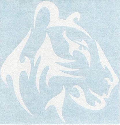 - Tribal Female Lion Head - Lioness African Asiatic Indian Safari King Leo Astrology - Cars Trucks Moped Helmet Hard Hat Auto Automotive Craft Laptop Vinyl Decal Store Window Wall Sticker 01560