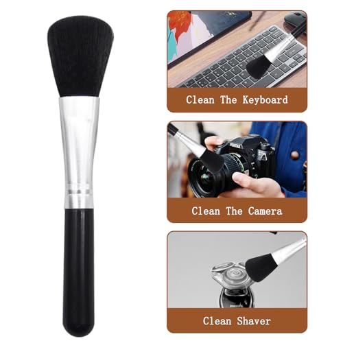 3Pcs Laptop Keyboard Cleaning Brush Portable Notebook Keyboard Brush, Camera Photo Cleaning Brush for Mobile Phones Car Computer (Black)