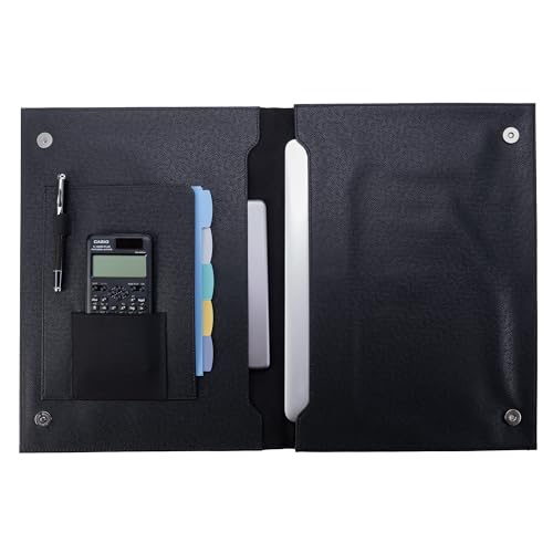 Case-it Padded Laptop Sleeve | Fits 15-Inch | LAP-101-LL Black | Faux Leather, Microfiber-Lined Gusseted Pocket, Internal Elastic Pocket, Laptop Protector, School & Office - color: LAP-101-LL-BLACK, size: 1 Pack
