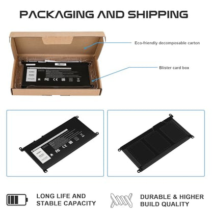 Fancy Buying JPFMR DN33X RDNP5 65N6H Laptop Battery Replacement for Dell Chromebook 3100 3400 2-in-1 5488 5493 5593 P90F Series Notebook 0JPFMR 7MT0R 7MTOR 16DPH 7T0D3 07T0D3 07GDY - size: 7.52*4.09*0.24inch
