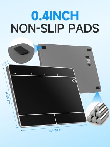 Wireless Bluetooth Trackpad for Windows 10 & 11, 3-in-1 Connectivity Modes,High Precision Control, Portable Multi-Touch Gestures touchpad for PC & Laptop (Black)