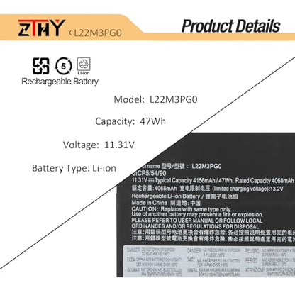 L22M3PG0 Battery Replacement for Lenovo 100e 300e 500e Yoga Chromebook Gen4 | IdeaPad Flex 3 Chrome 12IAN8, IdeaPad Slim 3 Chrome 14M868 Laptop L22B3PG0 L22D3PG0 L22X3PG0 L22C3PG0 Battery 11.31V 47Wh - size: 8.54*5.00*0.19 inch L22B3PG0