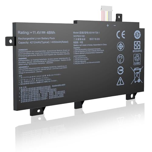 B31N1726 Battery Replacement for Asus Laptop FX80 FX86 TUF FX505GT FX505GM FX505GE FX505GD FX505DT FX505DV FX505DY FX505 FX504GD FX504GE FX504GM FX504G FFX80 FX80GD FX80G A41LK9H B31BNEH - color: B31N1726