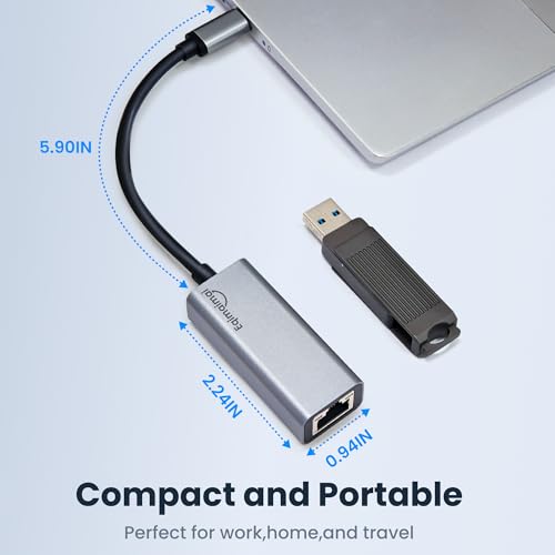 USBC Ethernet Adapter 2 Pack,2Pcs TypeC to RJ45 Ethernet Gigabit Network Adapter Compatible with Windows, MacOS, Linux, and More TypeC to RJ45 with 1000MBPS (2*USB C to RJ45) - style: 2*TYPEC TO RJ45