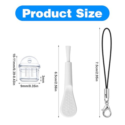 101pcs Cell Phone Dust Plug, Clear Charging Port Covers Anti Dust | Charging Port Plug Phone Dusts Plugs Protector Protective Dusts Plug for Phones Earphones Laptops Accesories