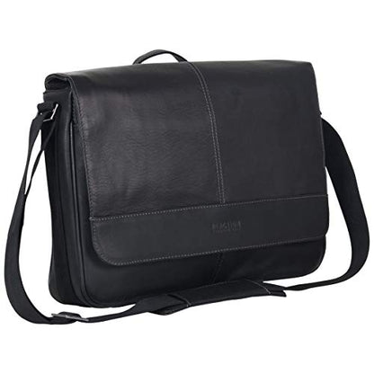 Kenneth Cole REACTION Colombian Leather Slim Single Compartment - color: Black