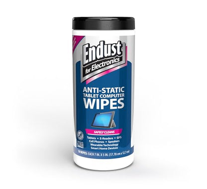 Endust For Electronics Screen Cleaner Wipes, Electronics Surface Cleaning Wipes, For Tablet, E-Reader, Computer Monitor, Laptop, Phone, TV, GPS, Pre-Moistened, Alcohol & Ammonia Free, 70 Count (12596) - size: 70 Count (Pack of 1)