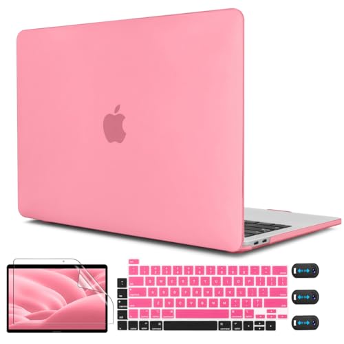 CISSOOK Case for MacBook Pro 13 Inch Pink A2338 A2251 A2289 Model, Plastic Cover with Keyboard Cover for 2025-2016 MacBook Pro 13" M2 M1, Matte Pink - color: Matte Pink
