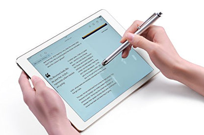 Stylus Pens, CCIVV 4 Pcs 5.6 Inches Mesh Tip Stylus for Touch Screens, iPad, iPhone, Kindle Fire, 4 Extra Replaceable Hybrid Fiber Tips (White, Black, Silver, Blue) - color: 5.6 inches-4pcs