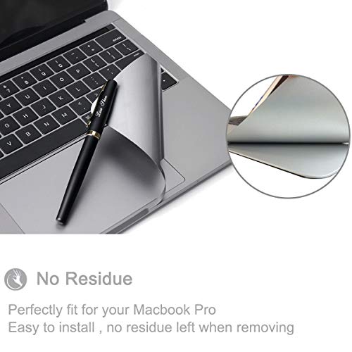 Palm Rest Skin for MacBook Pro 14 inch (M5 M4 M3 M2 M1 Pro/Max Chip, 2026-2021) with TrackPad Cover Film, MacBook Pro 14 Protective Cover Skin Palm Sticker (Silver)