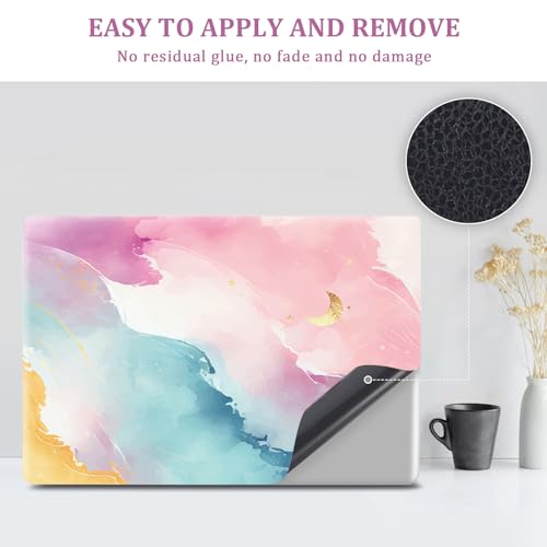 12 13 14 15 15.4 15.6 Inches Laptop Skin Sticker Decal Universal Netbook Skin Sticker Reusable Soft Notebook Art Protector Cover Decal, Pink Blue Ink Painting - color: Pink Blue Ink Painting