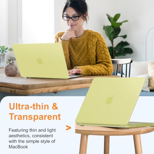 Matte Finish Case for MacBook Neo 13 inch 2026 Model A3404, Citrus Clear | Exact Fit Scratches & Fingerprints Resistant, Ultra-Thin Matte Frosted Protective Hard Shell Mac Neo Case and Keyboard Cover - color: Citrus Clear