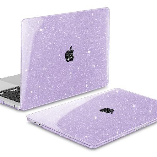 May Chen Compatible with MacBook Pro 13 inch Case 2022 2021 2020 Release A2338 M2 M1 A2251 A2289, Plastic Hard Shell Case Keyboard Cover for MacBook Pro 13 Touch Bar Fits Touch ID, Shining Purple - color: Shining Purple