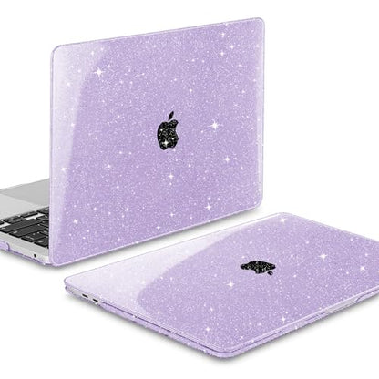 May Chen Compatible with MacBook Pro 13 inch Case 2022 2021 2020 Release A2338 M2 M1 A2251 A2289, Plastic Hard Shell Case Keyboard Cover for MacBook Pro 13 Touch Bar Fits Touch ID, Shining Purple - color: Shining Purple