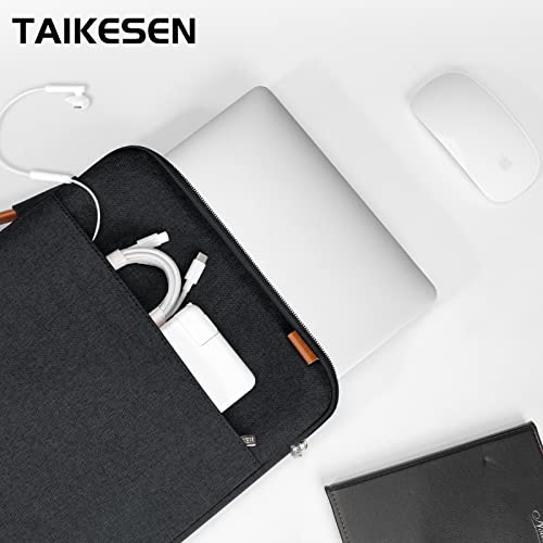 360° Protective Laptop Sleeve for 14 inch MacBook Pro M4/M3/M2/M1 Chips Pro/Max A2992 A2918 A2779 A2442 2024-2021, 13 inch Air A2681 A2337 Pro A2686 A2338, Splash-Resistant Case Bag, Black - color: Black, size: 13.3-14 inch