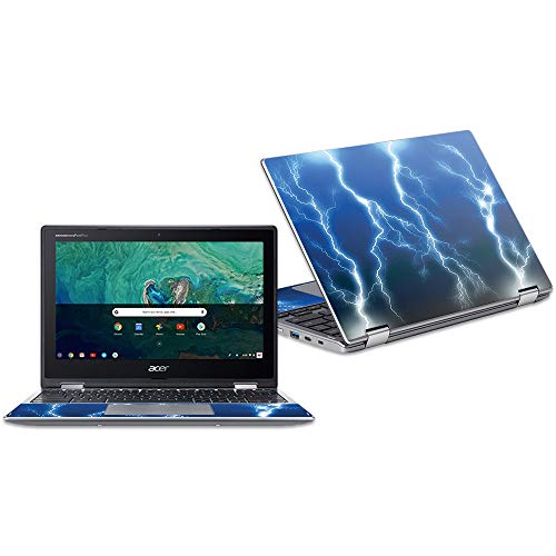 MightySkins Skin Compatible with Acer Chromebook Spin 11" CP311 - Lightning Storm | Protective, Durable, and Unique Vinyl Decal wrap Cover | Easy to Apply, Remove, and Change Styles | Made in The USA - color: Lightning Storm