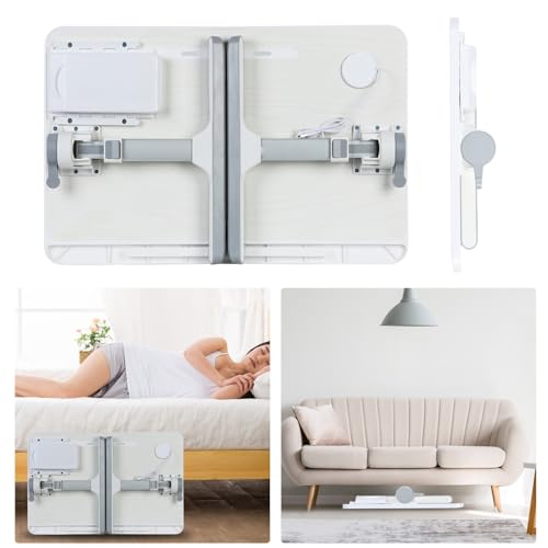 Laptop Bed Tray Table, Adjustable Laptop Bed Stand, Portable Standing Table with Foldable Legs, Foldable Tablet Table for Sofa Couch Floor Black - color: Black