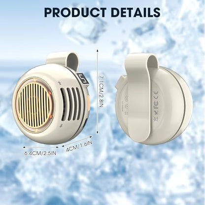 Portable Silent Mini Bladeless Fan Clip On, Mini USB Rechargeable 360° Rotatable Fan, 2026 New Adjustable 3-Speed Suspended Whirlwind Cooler Fans for Outdoor & Travel & Office (White) - color: White