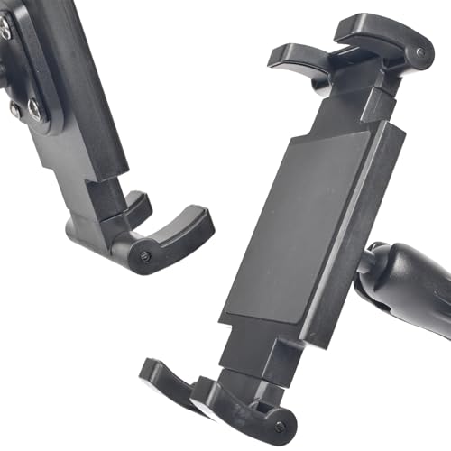 VAUBORTTI 1" Ball Tablet Holder – Screw-Mounted Tablet Mount Compatible with RAM B Size System, Adjustable iPad Holder for 7-12.9" Tablets, Car Truck Boat Dashboard