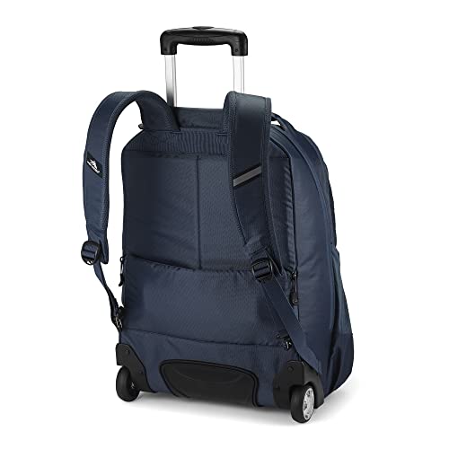 High Sierra Powerglide Pro Wheeled Backpack, Rolling Laptop Bag for Travel, Fits most 15.6” Laptops, 40L, Indigo Blue - color: Indigo Blue