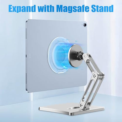 Universal Tablet Mount Ring Holder Stand for iPad | Rotating Desktop Tablet Magnetic Handle Grip Bracket for iPad Pro Air Mini，Galaxy, Fire, Kindle, 6-13" Divice Accessories - color: Blue