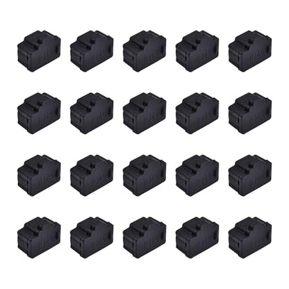 20 PCS RJ45 Port Anti-dust Plugs, Silicone Covers Caps Stoppers, Port Protector for TV,Computer, Other Devices, 0.47 x 0.33 (LxW) - size: RJ45/Black/20 PCS