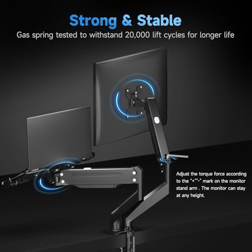 Suptek Monitor Laptop Mount Stand, 2 in 1 Function Dual Monitor Arms Desk Mount for 13"-18" Notebook and 17"-32" Monitor with Laptop Tray,Holds up to 22lbs - style: Laptop Monitor Mount