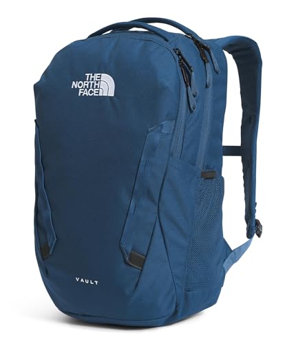 The North Face Vault Everyday Laptop Backpack, Shady Bl/Wht-NPF, OSFA | Commuter Travel Bag, Water-Repellent Finish, Spacious Compartment - color: Shady Blue/Tnf White-npf