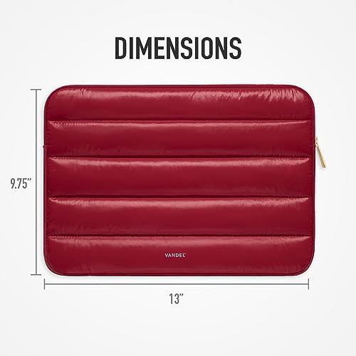 Vandel The Original Puffy Laptop Sleeve 13-14 Inch, Laptop Sleeve for Women | Protective Carrying Case Cover for MacBook Pro 14 in, MacBook Air 13 Inch, iPad Pro 12.9, Dell, Asus, HP - color: h. Shiny Red