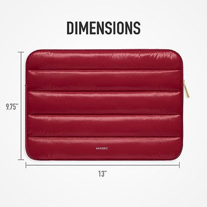 Vandel The Original Puffy Laptop Sleeve 13-14 Inch, Laptop Sleeve for Women | Protective Carrying Case Cover for MacBook Pro 14 in, MacBook Air 13 Inch, iPad Pro 12.9, Dell, Asus, HP - color: h. Shiny Red