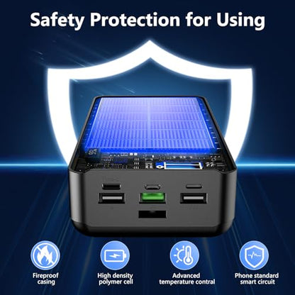 LQHUE Power Bank 60000mAh 22.5W Fast Charging Portable Charger with Flashlight, 4 Outputs & 3 Inputs LED Display Huge Capacity External Battery Pack for Most Electronic Devices on The Market