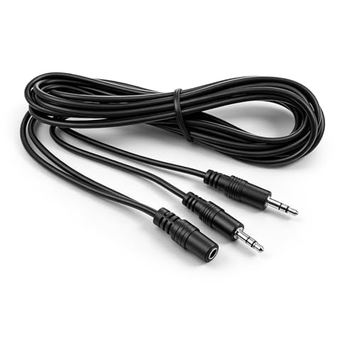 3.5mm Headset Splitter Stereo Female to 2-Male Y-Splitter Audio Cable 2m, 3.5mm Cable, 1/8" Headphone Jack Splitter for Speaker, Pc, Laptop, Aluminum Connector