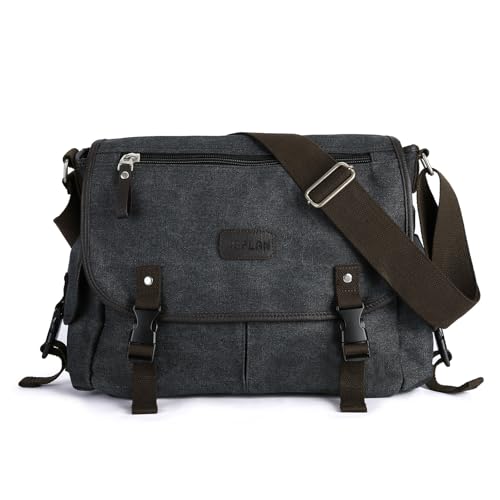 Messenger Bag Men,Waterproof Crossbody Bag,Satchel Shoulder Bag | Waterproof - color: A-black