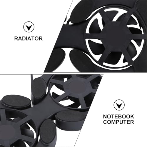 Luxshiny Portable Foldable Laptop Cooler with USB Cooling Stand Dual Fan Notebook Cooling Pad for Office and Travel Use for Enhanced Laptop Performance